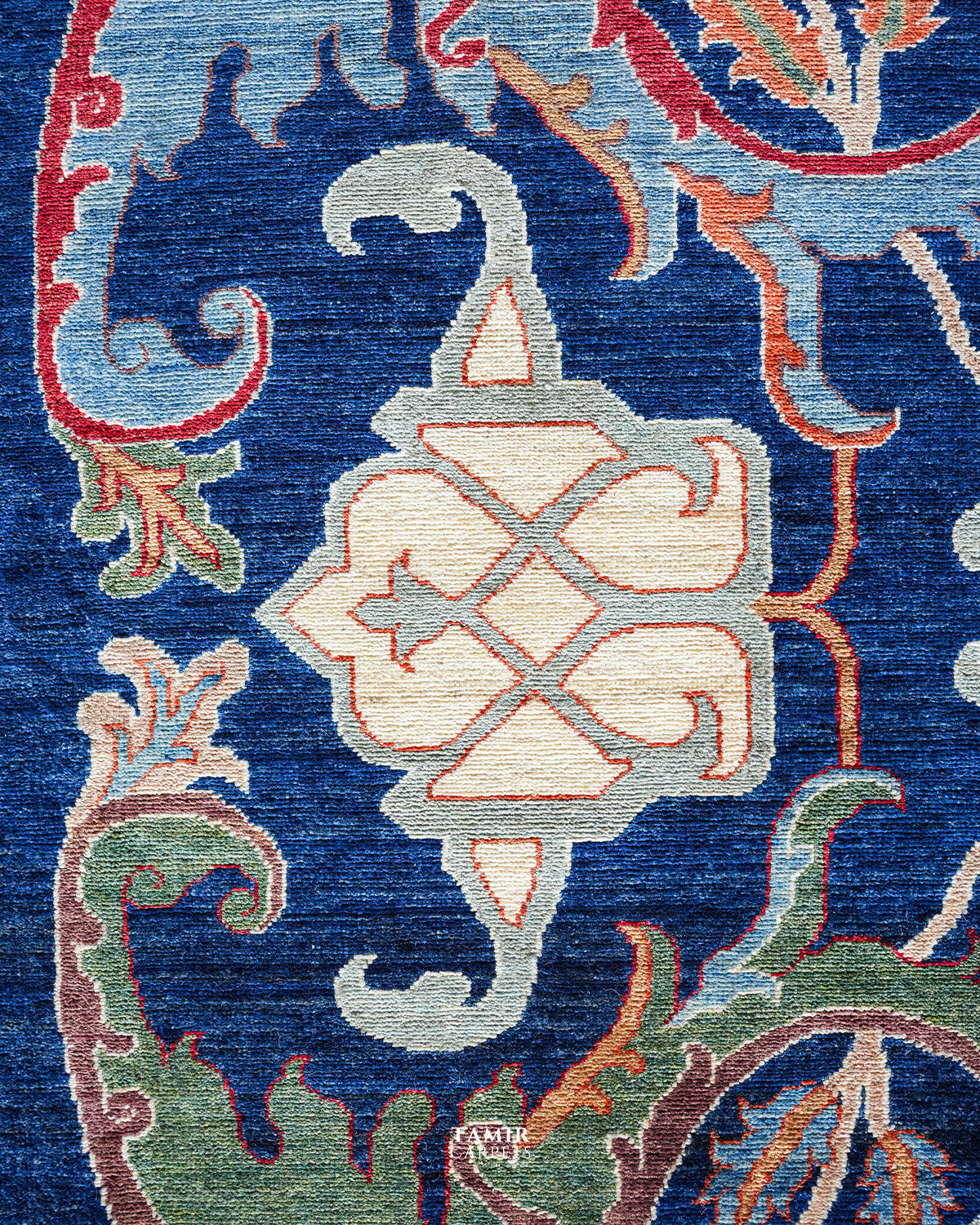 Bidjaar Afghan handmade vegetable-dyed organic handspun wool rug, 9x12 ft