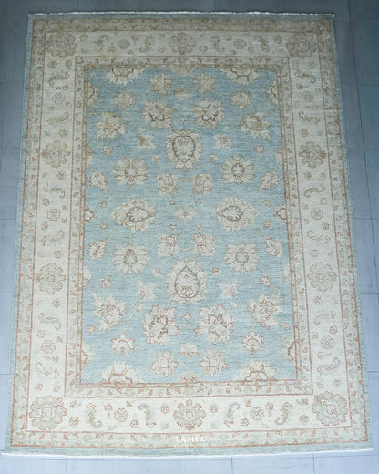 Chobi Afghani handmade organic handspun wool rug, 9x12 ft