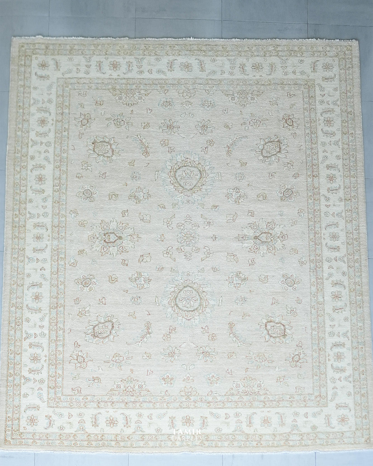 Chobi Afghani handmade organic handspun wool rug, 8x10 ft