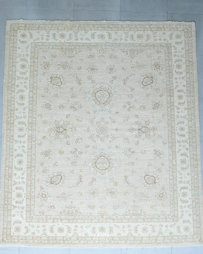 Chobi Afghani handmade organic handspun wool rug, 8x10 ft