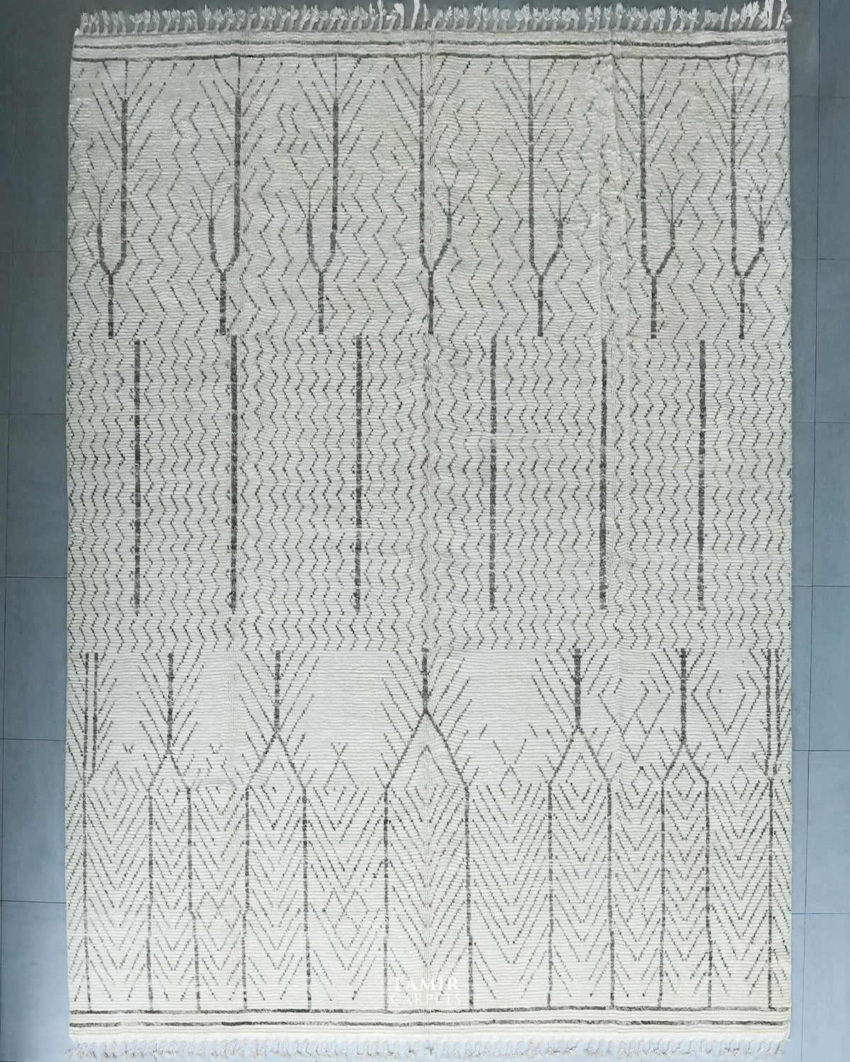 Moroccan Berber Pakistani handmade organic handspun wool rug, 9x12 ft