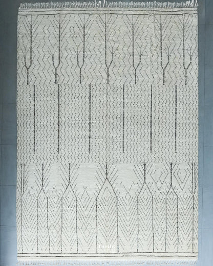 Moroccan Berber Pakistani handmade organic handspun wool rug, 9x12 ft