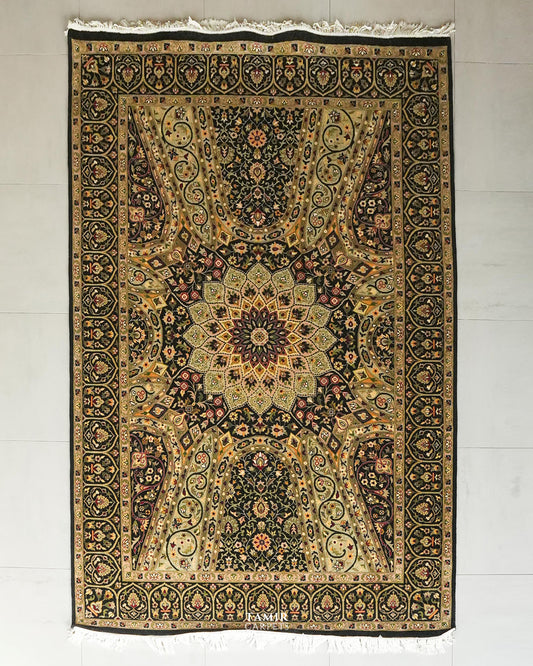 Gumbad Pakistani handmade New Zealand wool rug, 6x9 ft