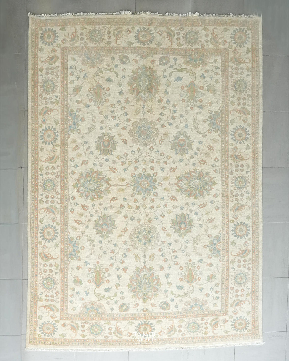 Chobi Afghan handmade organic handspun wool rug, 8x10 ft