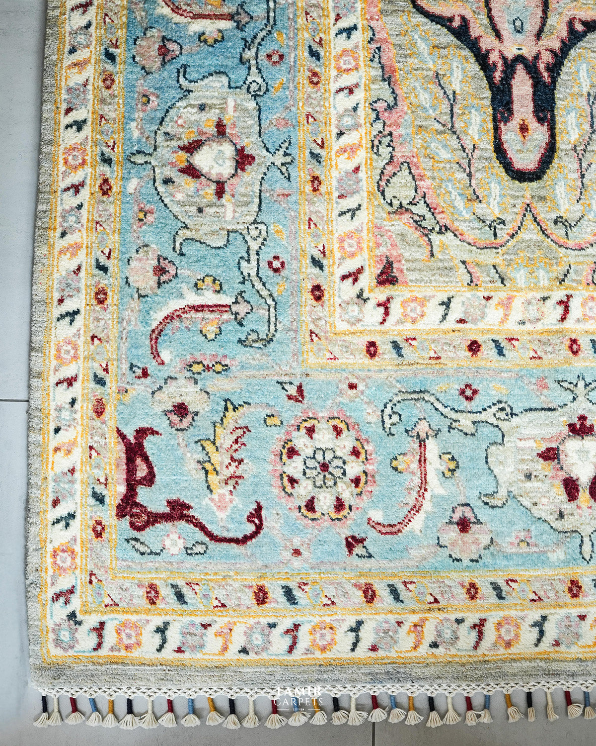 Bidjaar Afghan handmade vegetable-dyed organic handspun wool rug, 10x14 ft