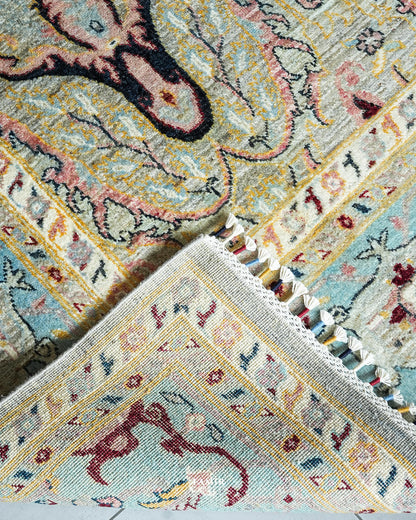 Bidjaar Afghan handmade vegetable-dyed organic handspun wool rug, 10x14 ft