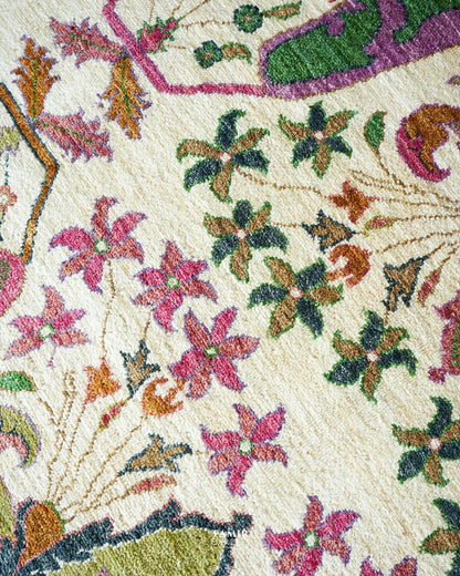 Back of Bidjaar handmade rug showing hand-knotted construction