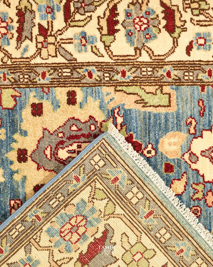 Border and fringe detail on the Sultanabad Afghan rug